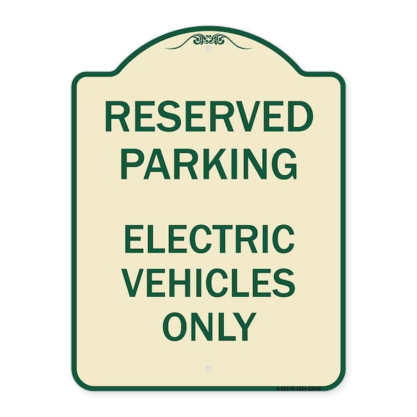 Signmission For Electrical Cars Reserved Parking Electric Vehicles Heavy-Gauge Alum, 24" x 18", TG-1824-23948 A-DES-TG-1824-23948 - main